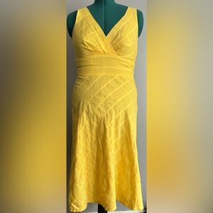 Liz Claiborne Yellow Midi Dress size 12
